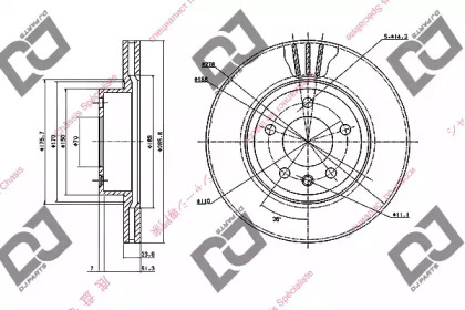 Тормозной диск DJ PARTS BD1771